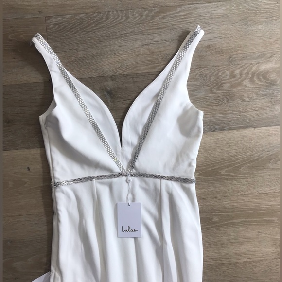 Lulus Mermaid White Rhinestone Maxi Dress - Picture 9 of 16